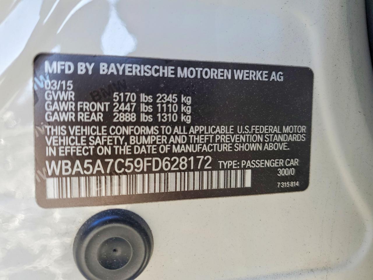 2015 BMW 528 XI photo 25