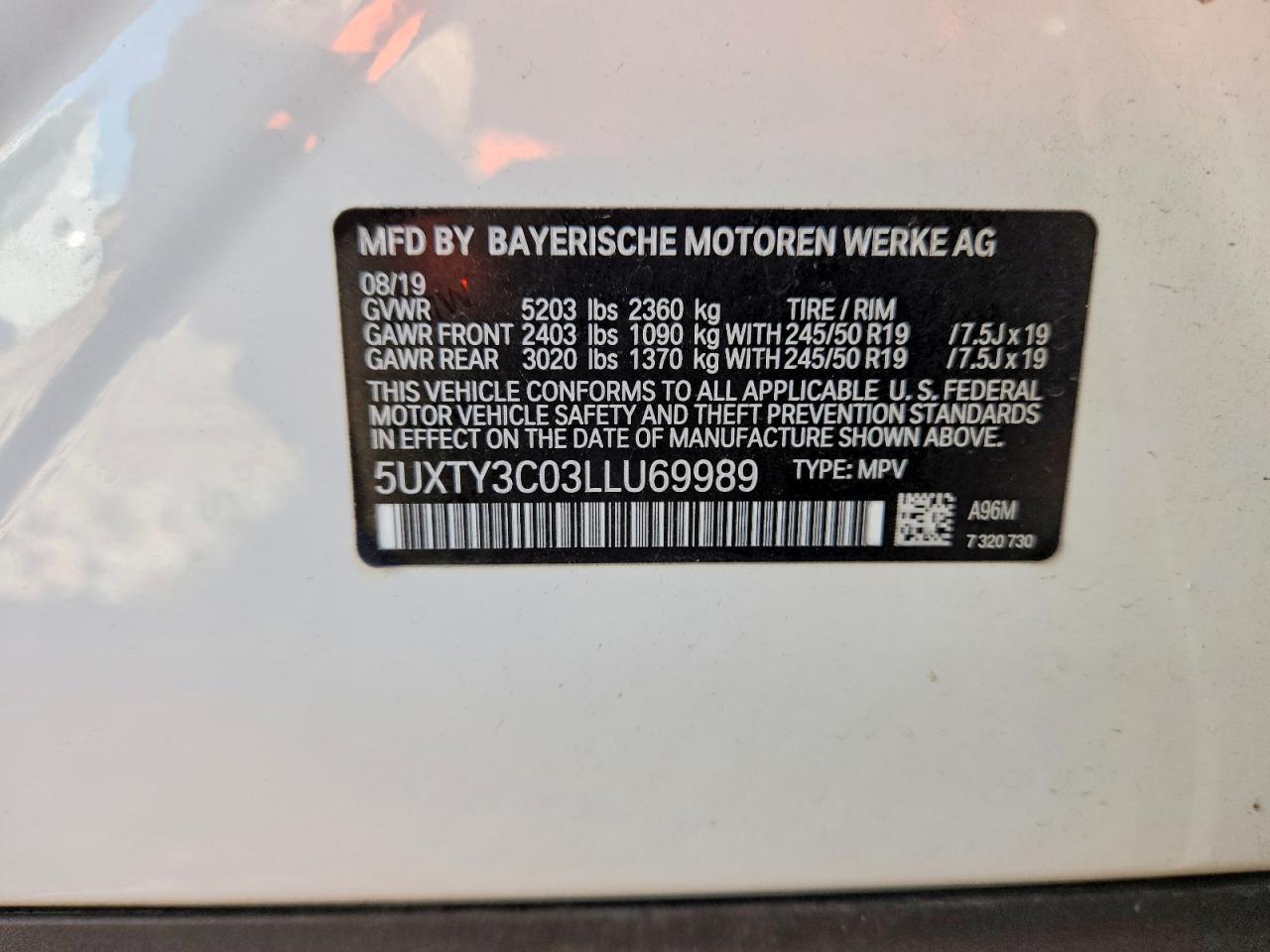 2020 BMW X3 SDRIVE30I photo 25