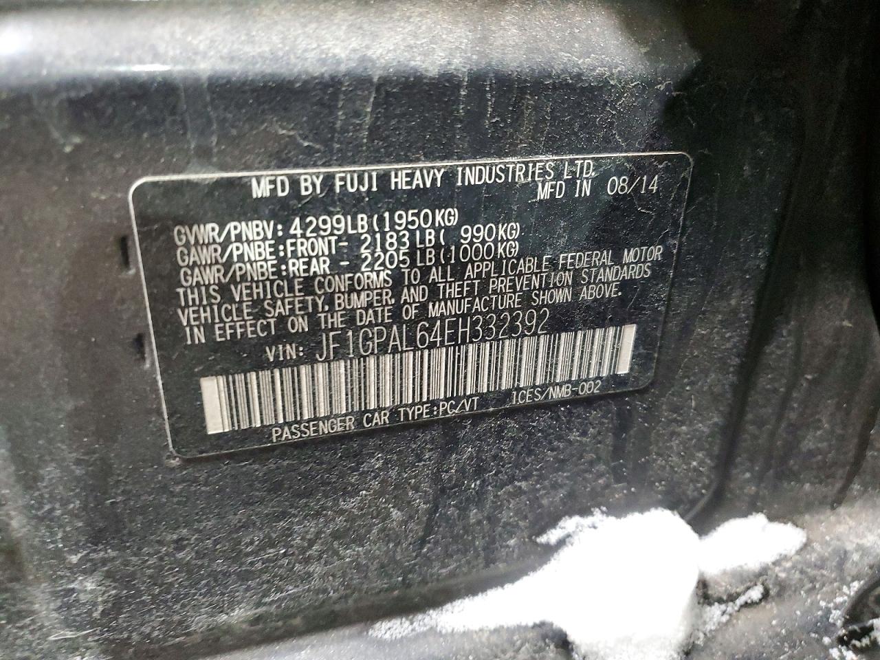 2014 SUBARU IMPREZA SPORT PREMIUM photo 12