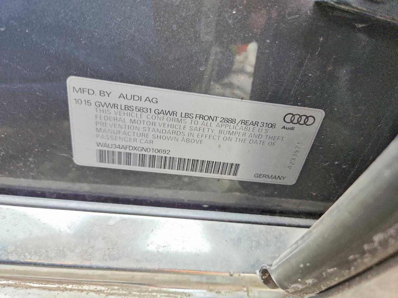 2016 AUDI A8 L QUATTRO photo 12