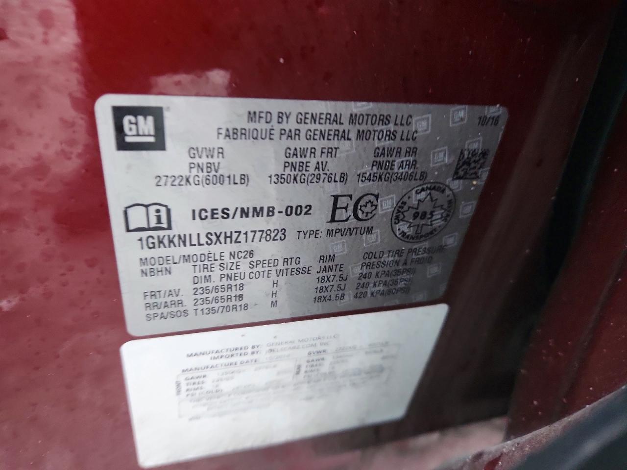 2017 GMC ACADIA SLE photo 12