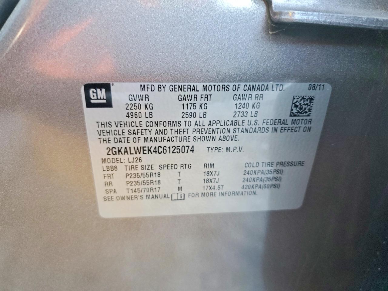 2012 GMC TERRAIN SLT photo 13