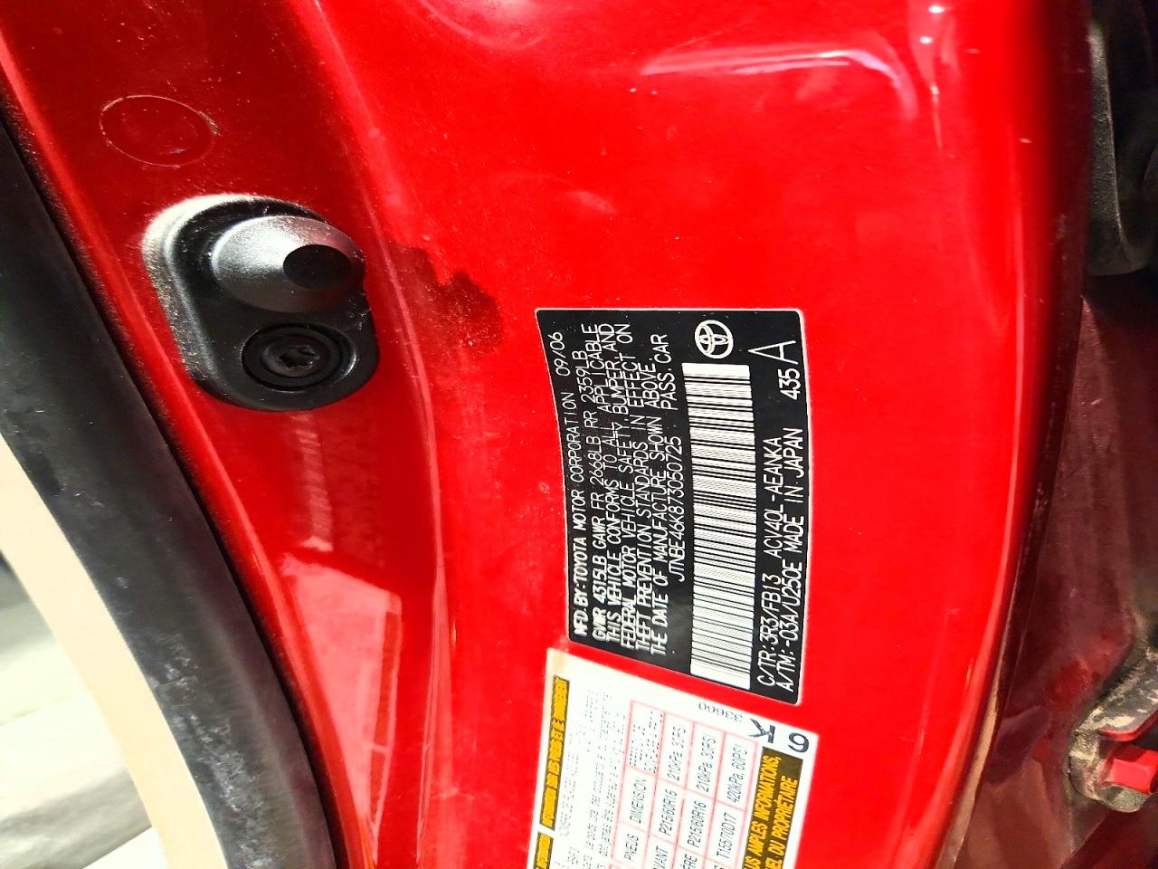 2007 TOYOTA CAMRY CE photo 12