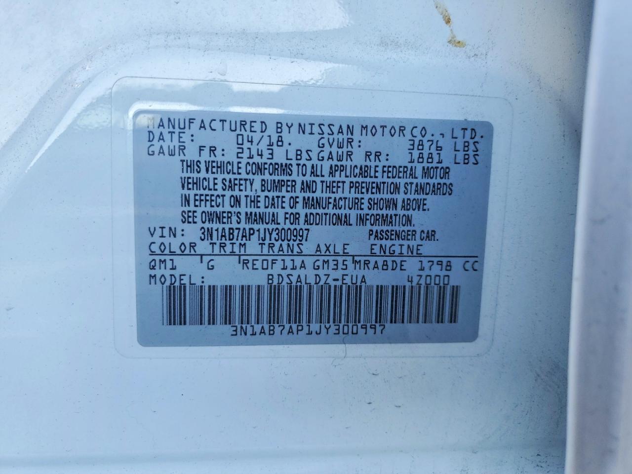 2018 NISSAN SENTRA S photo 12