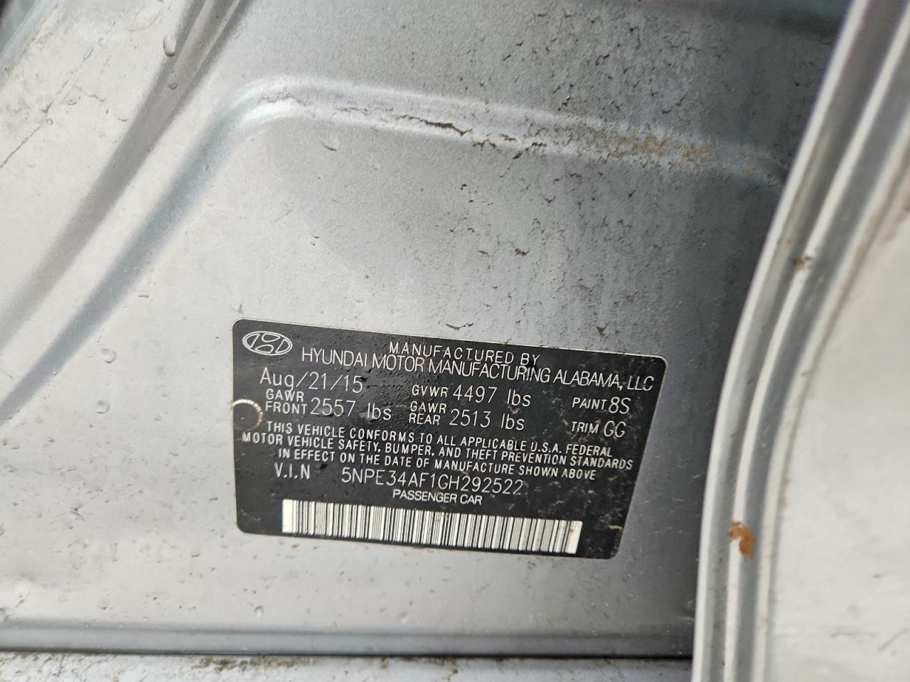 2016 HYUNDAI SONATA SPORT photo 12