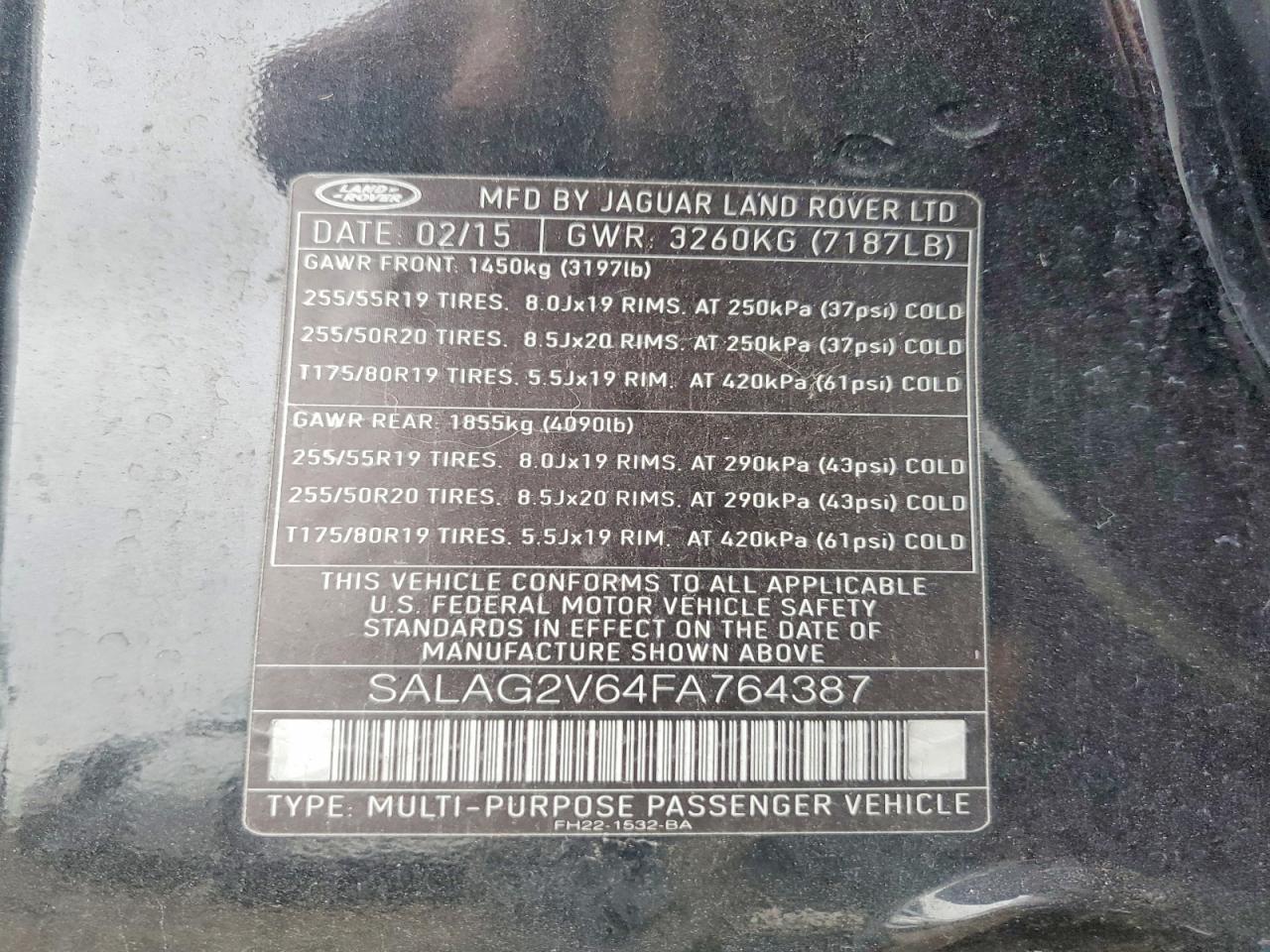 2015 LAND ROVER LR4 HSE photo 12