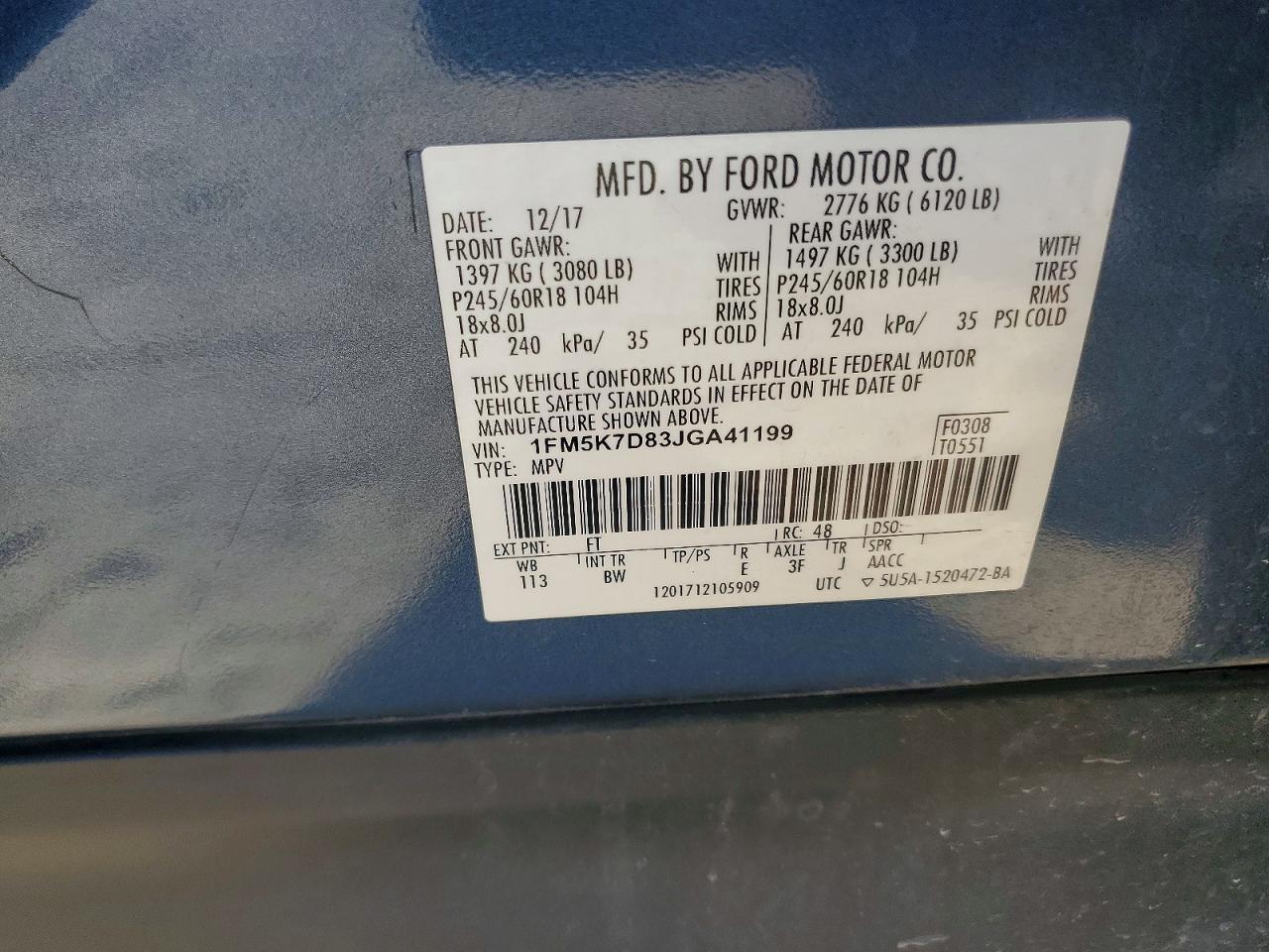 2018 FORD EXPLORER XLT photo 14