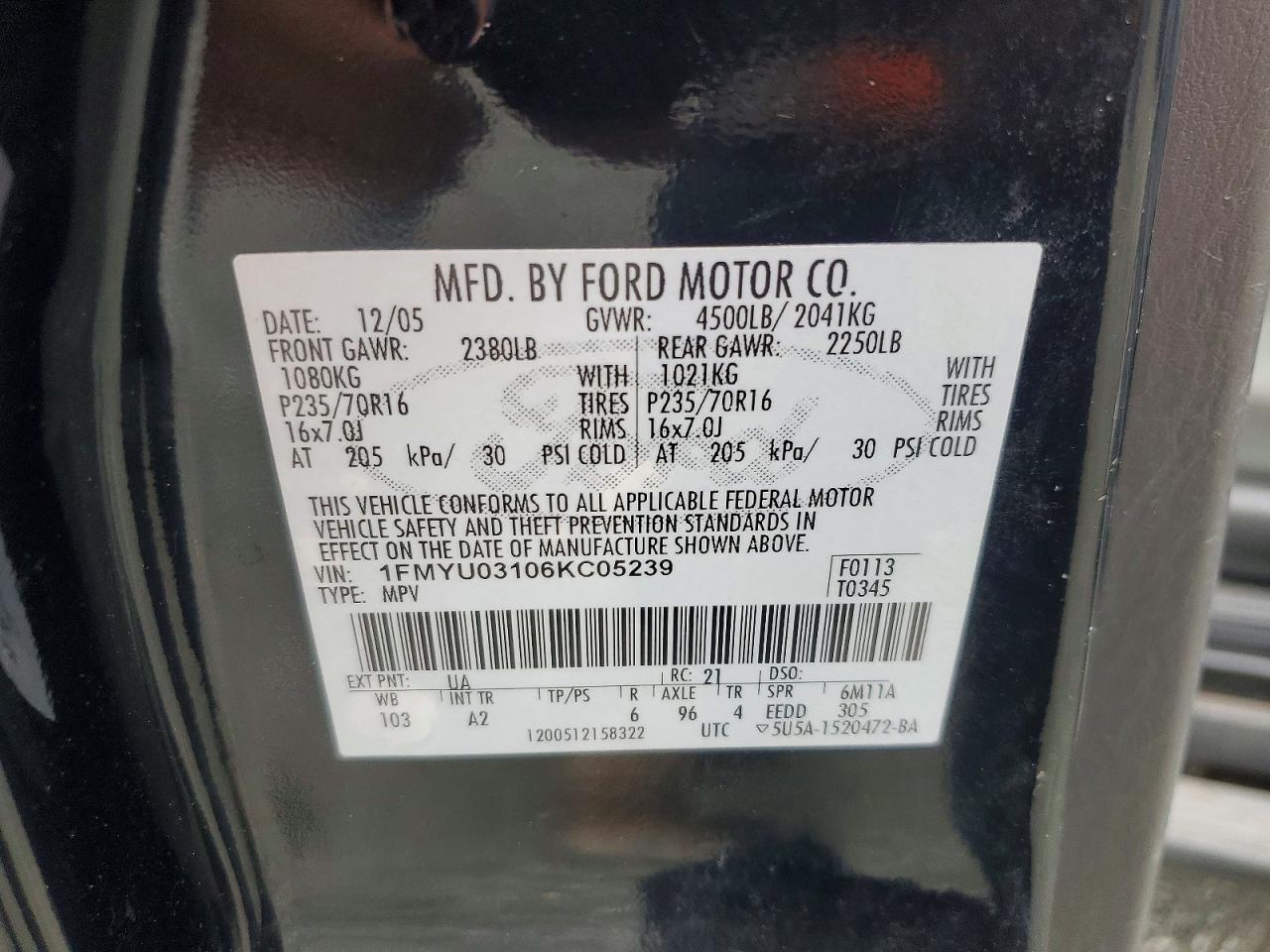 2006 FORD ESCAPE XLT photo 23