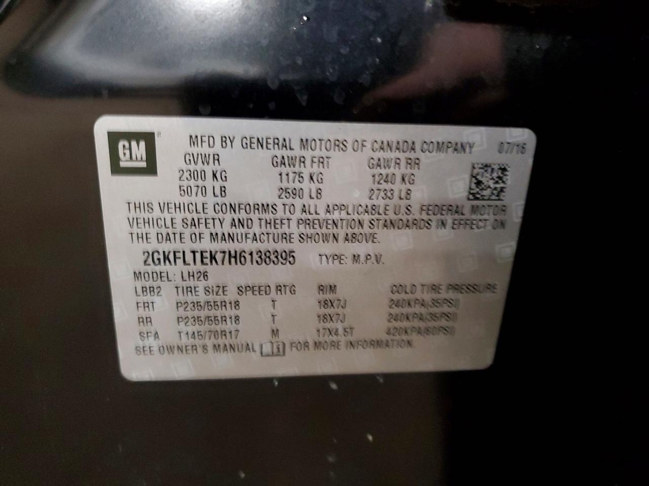 2017 GMC TERRAIN SLE photo 13