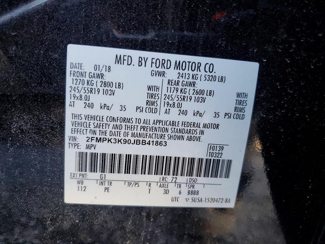 2018 FORD EDGE TITANIUM photo 12