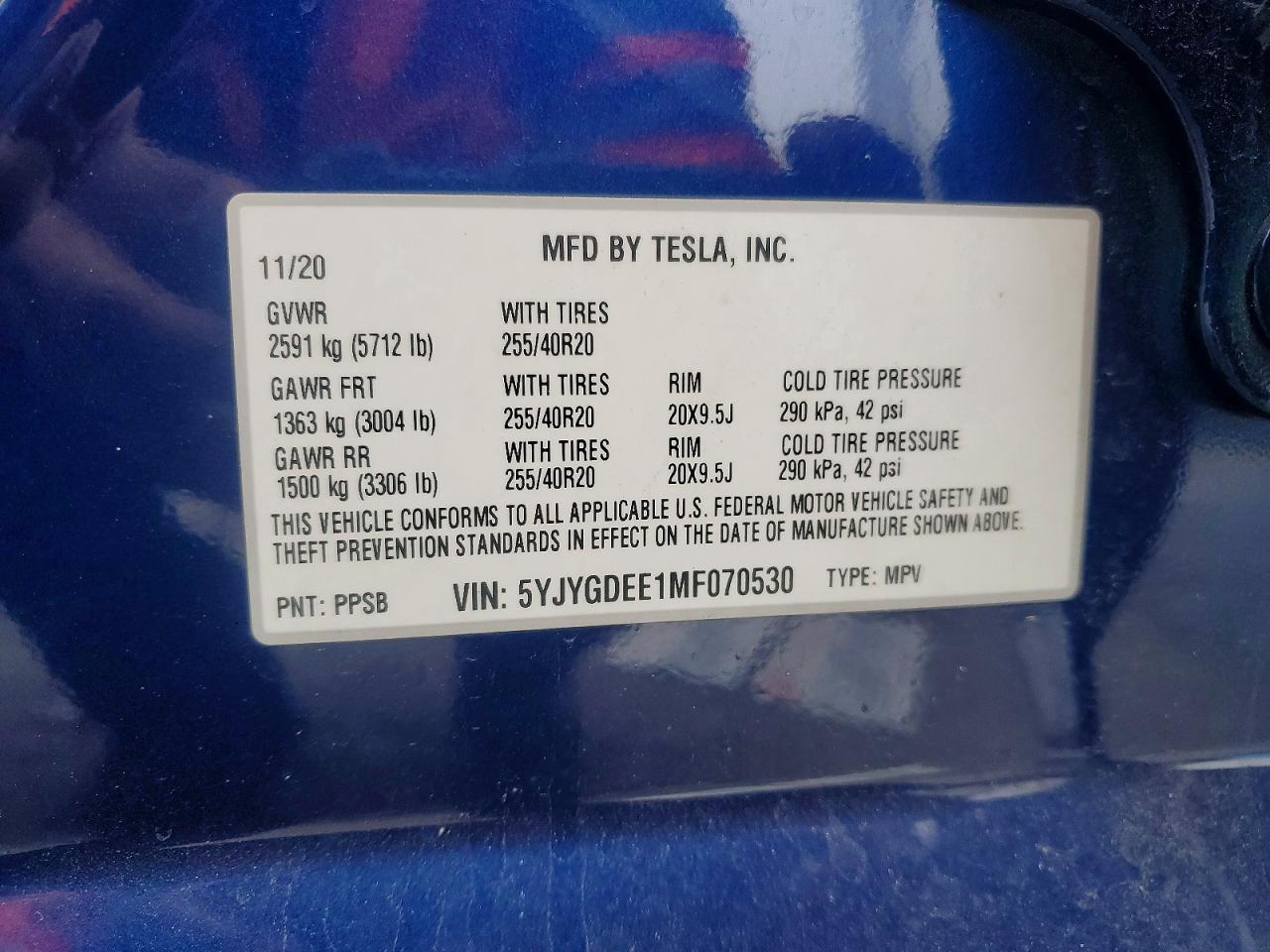 2021 TESLA MODEL Y photo 13