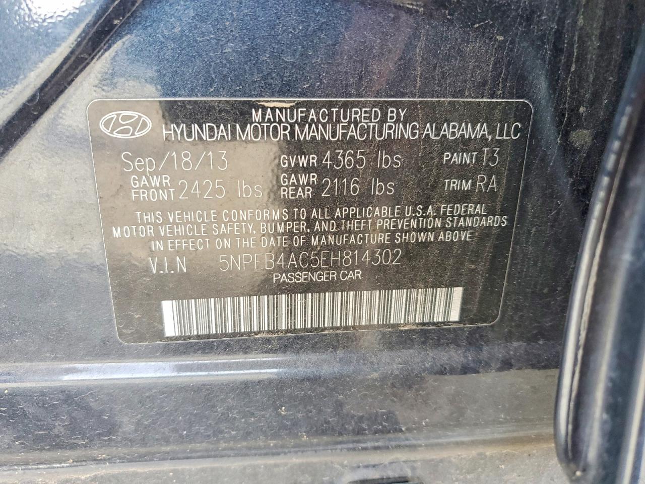 2014 HYUNDAI SONATA GLS photo 23