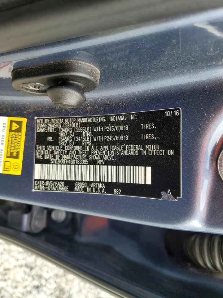2016 TOYOTA HIGHLANDER LE photo 13