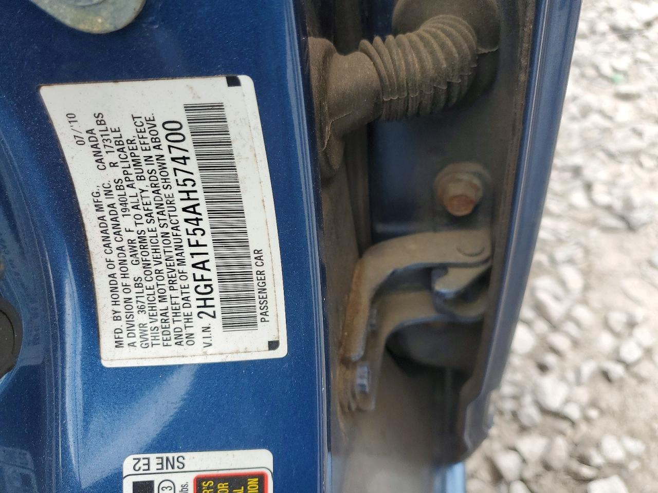 2010 HONDA CIVIC LX photo 12
