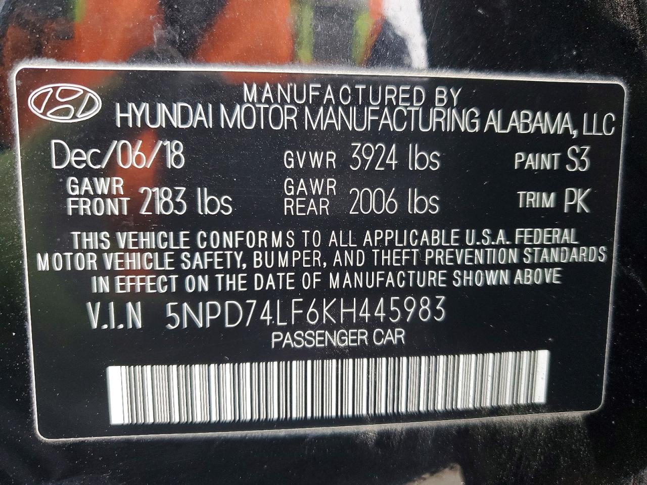 2019 HYUNDAI ELANTRA SE photo 25