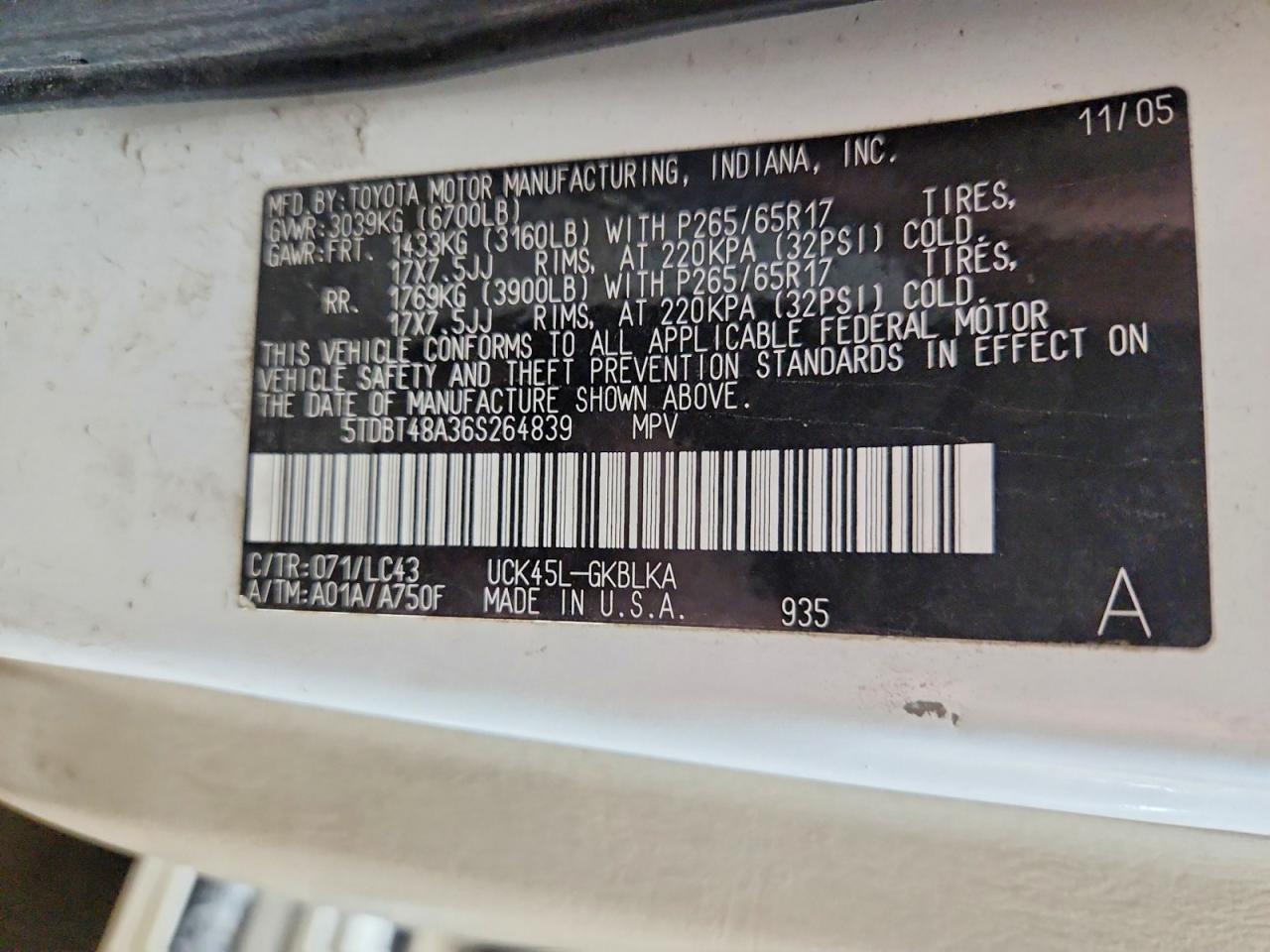 2006 TOYOTA SEQUOIA LIMITED photo 14