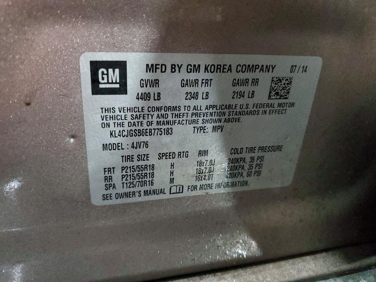 2014 BUICK ENCORE photo 12