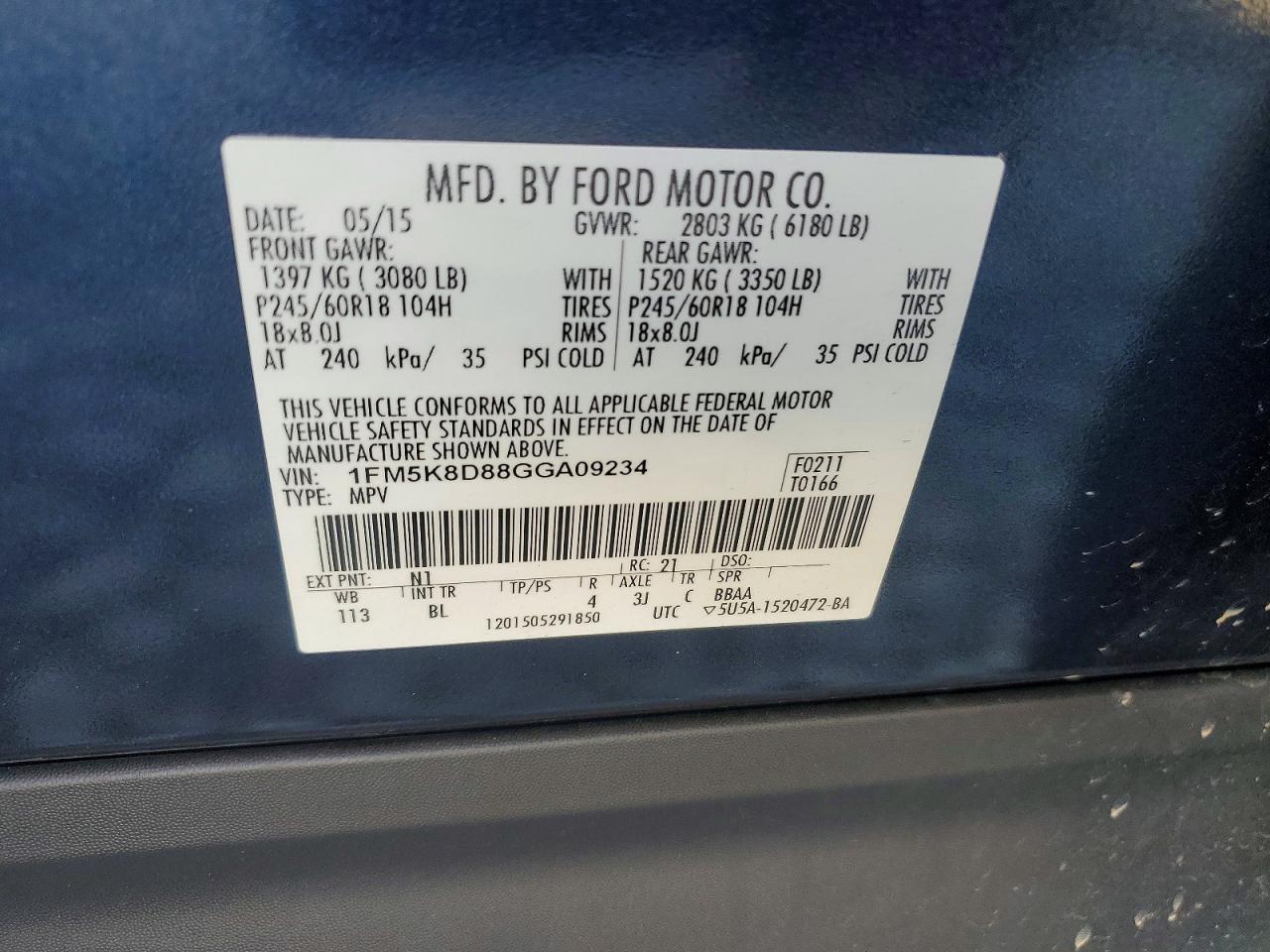 2016 FORD EXPLORER XLT photo 13