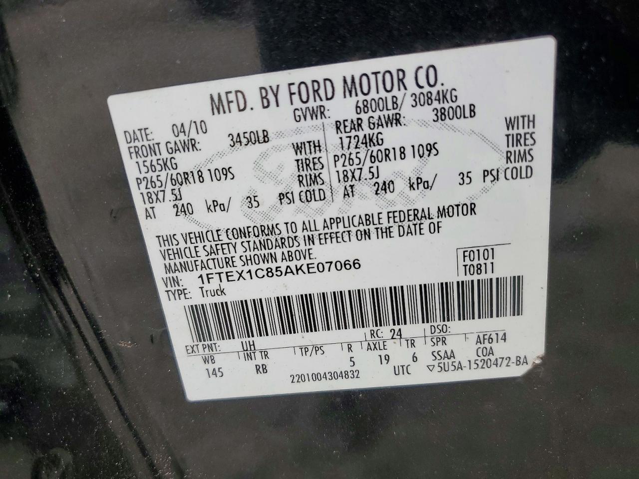 2010 FORD F150 SUPER CAB photo 25