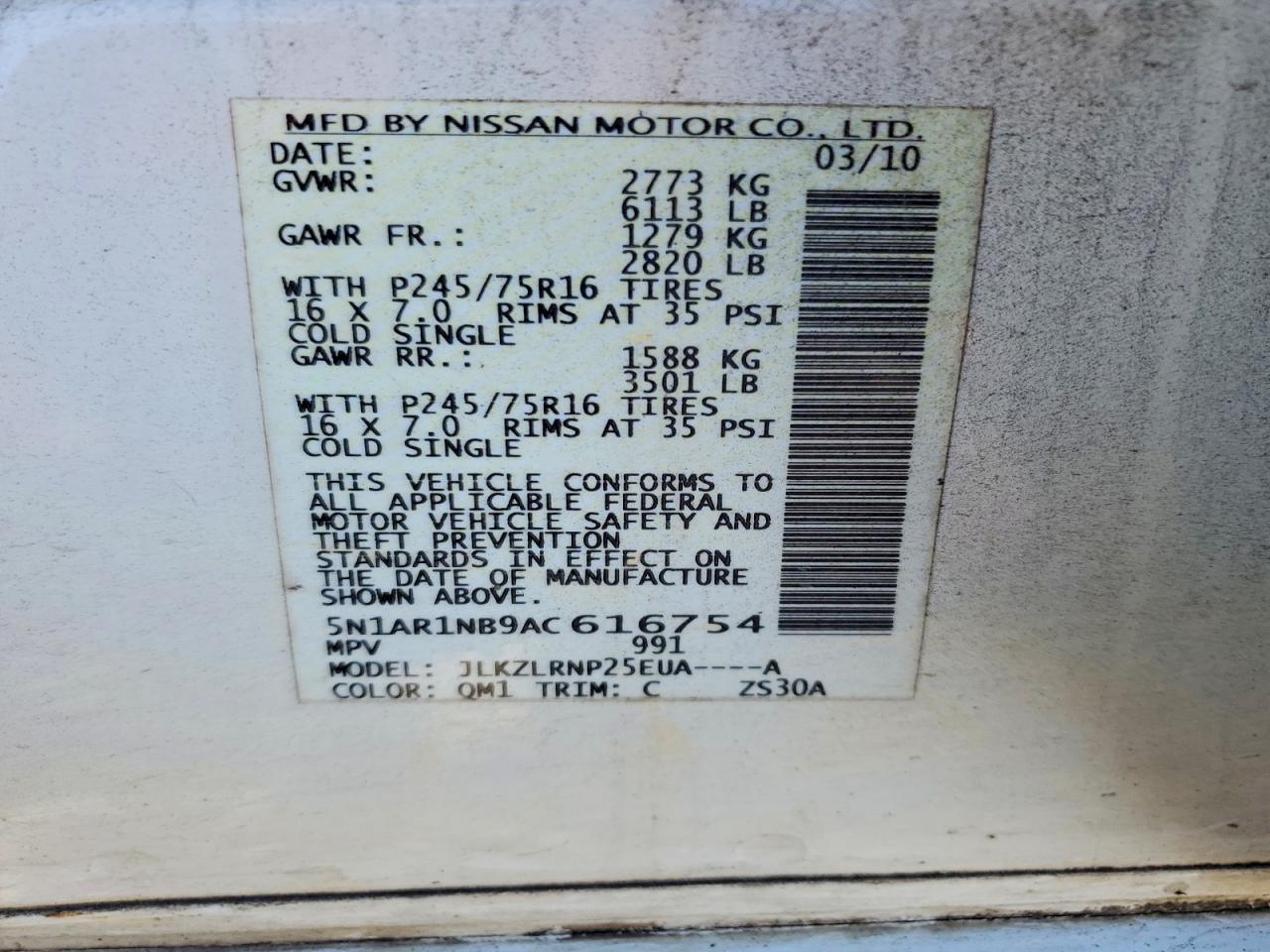 2010 NISSAN PATHFINDER S photo 14