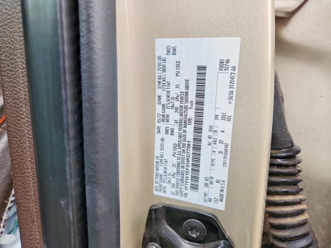 2017 FORD F150 SUPERCREW photo 12