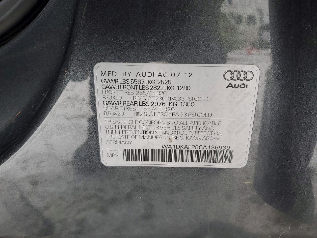 2012 AUDI Q5 PREMIUM PLUS photo 13