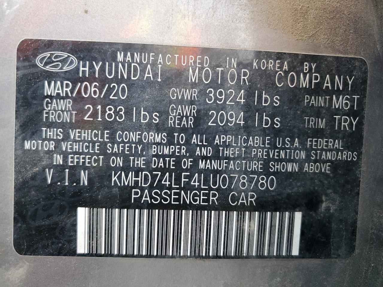 2020 HYUNDAI ELANTRA SE photo 13