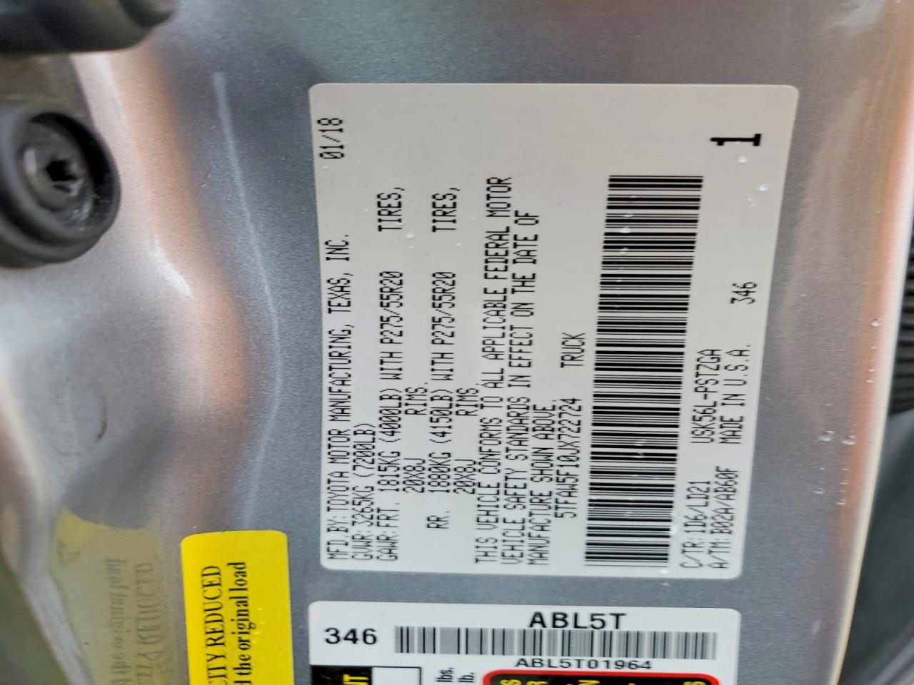 2018 TOYOTA TUNDRA CREWMAX 1794 photo 23