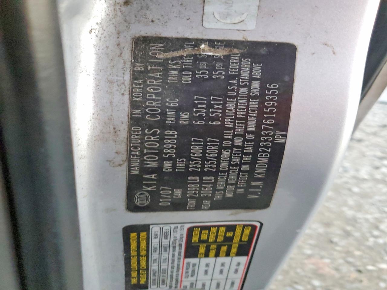 2007 KIA SEDONA BASE photo 13