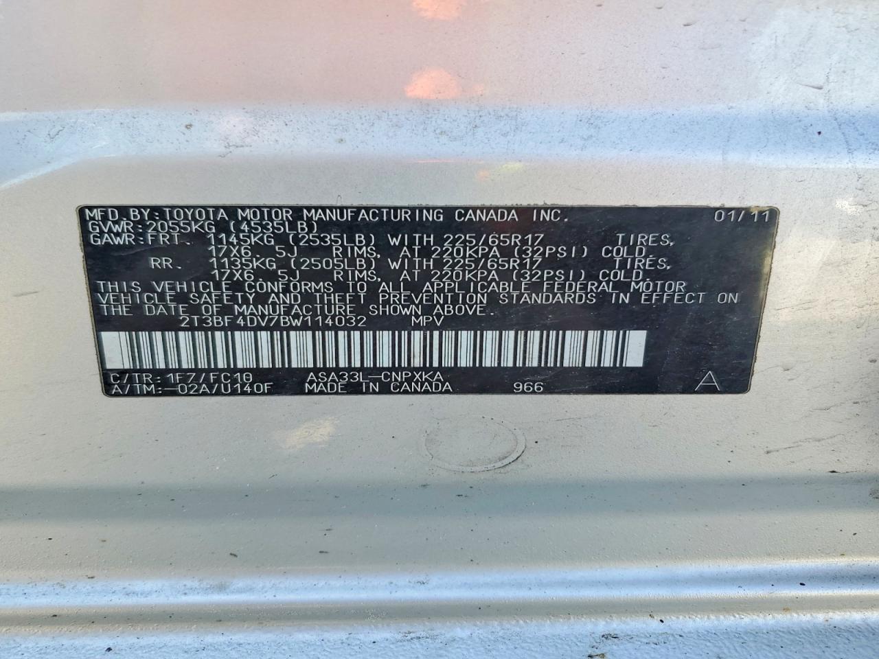 2011 TOYOTA RAV4 photo 13