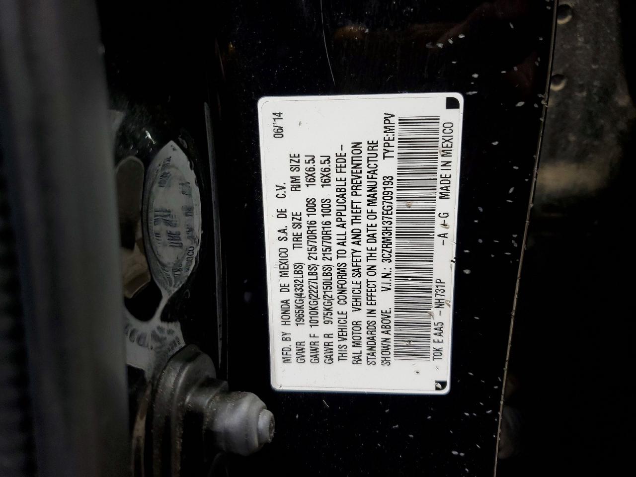 2014 HONDA CR-V LX photo 14