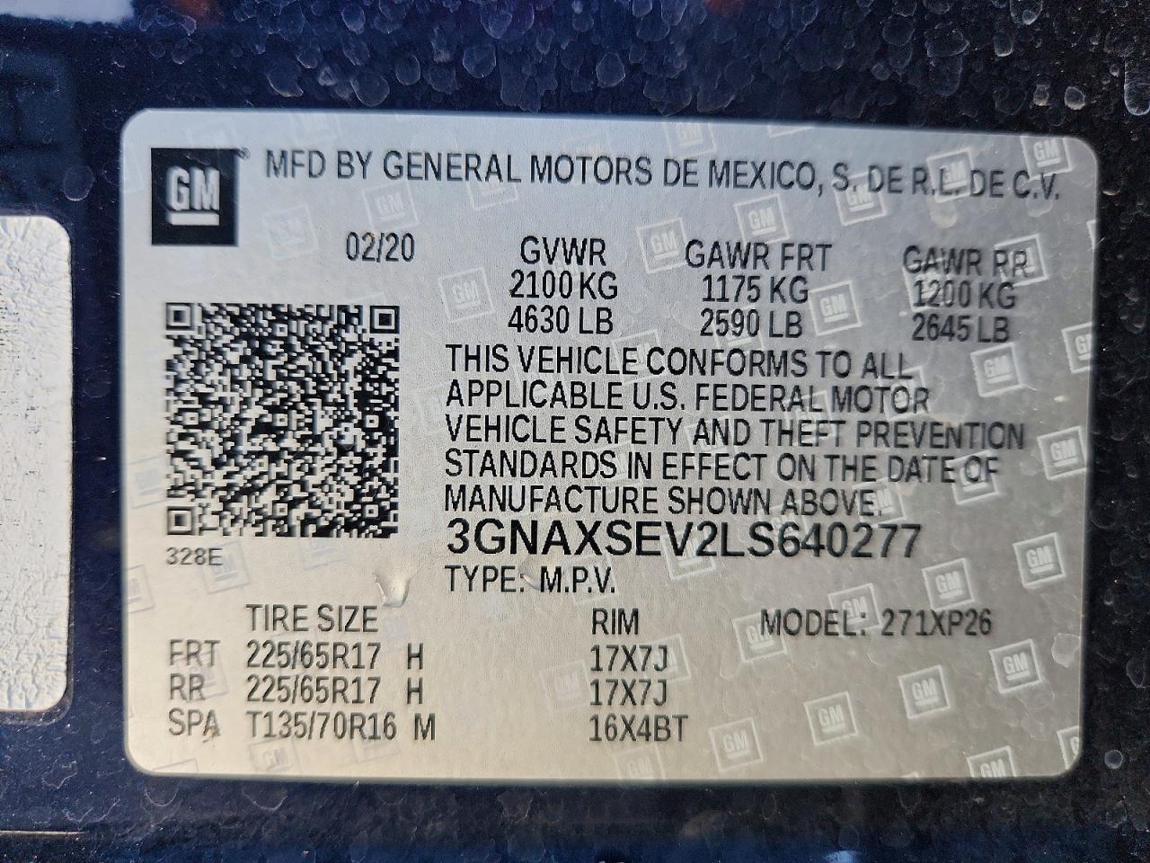 2020 CHEVROLET EQUINOX LS photo 13