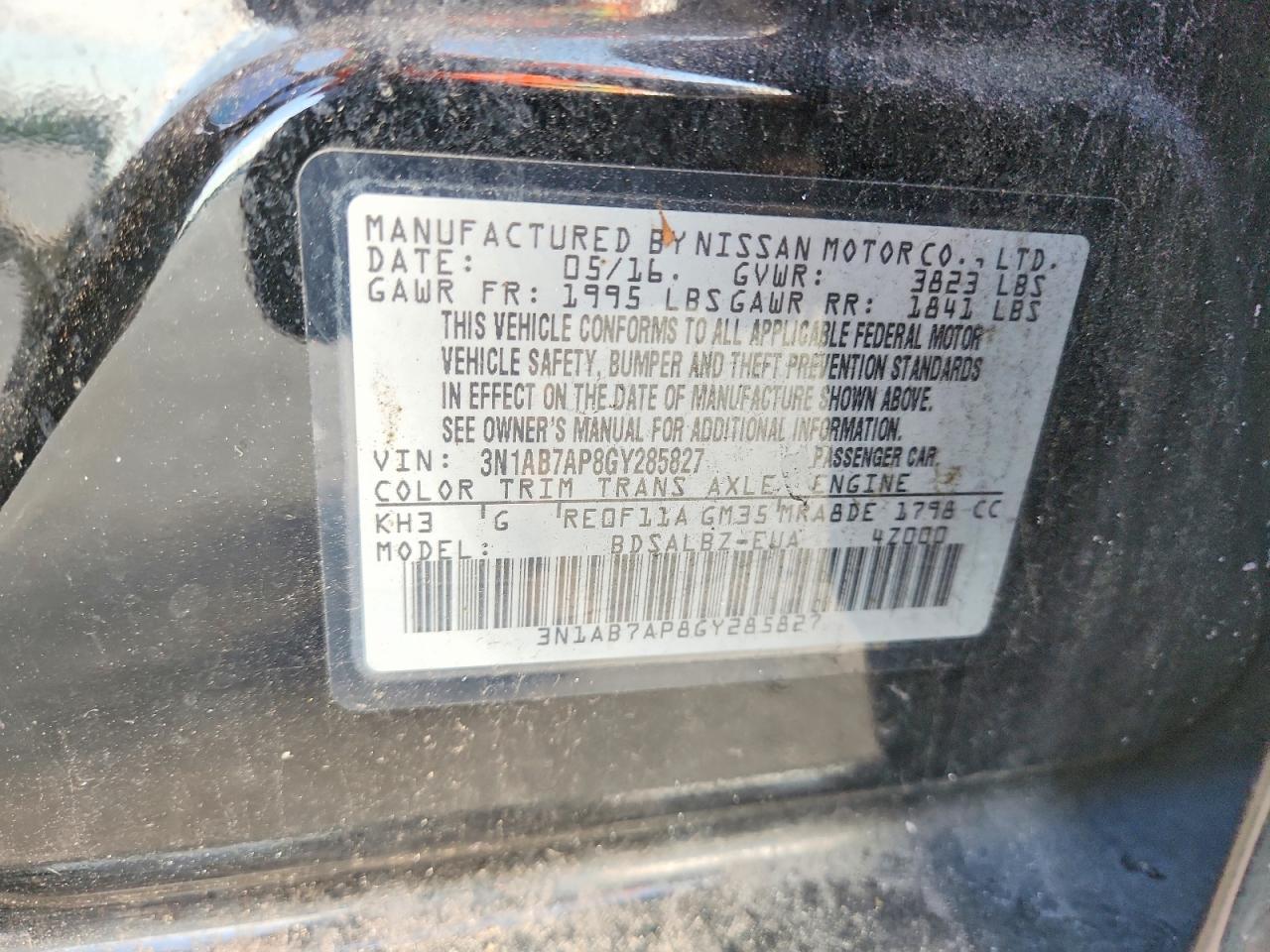 2016 NISSAN SENTRA S photo 23