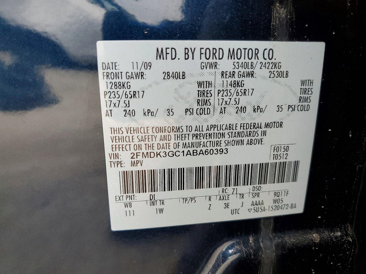 2010 FORD EDGE SE photo 14