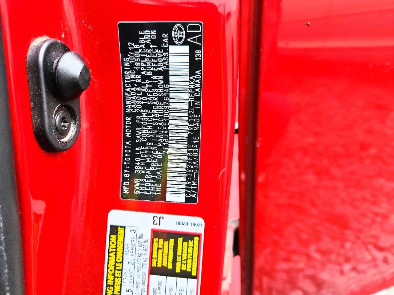 2013 TOYOTA COROLLA BASE photo 12