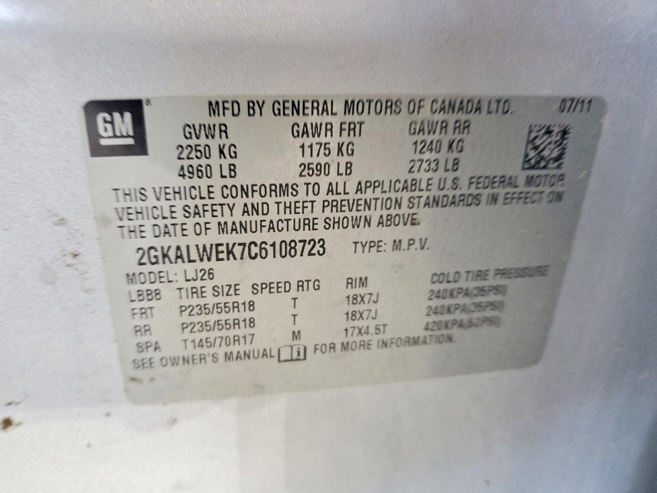 2012 GMC TERRAIN SLT photo 13