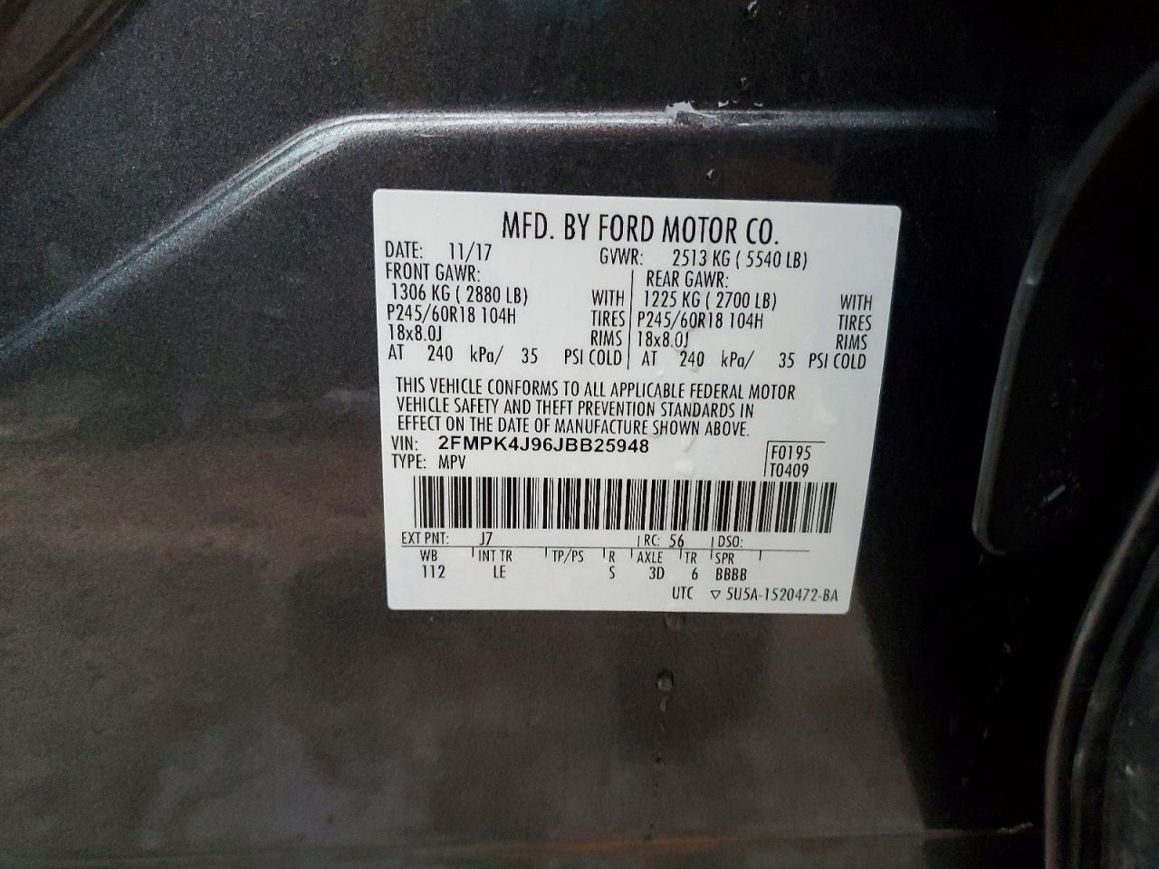 2018 FORD EDGE SEL photo 13