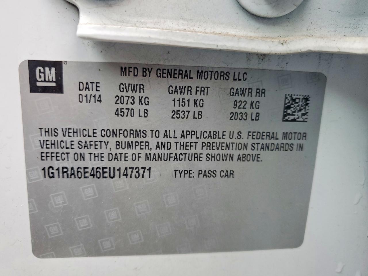2014 CHEVROLET VOLT photo 12