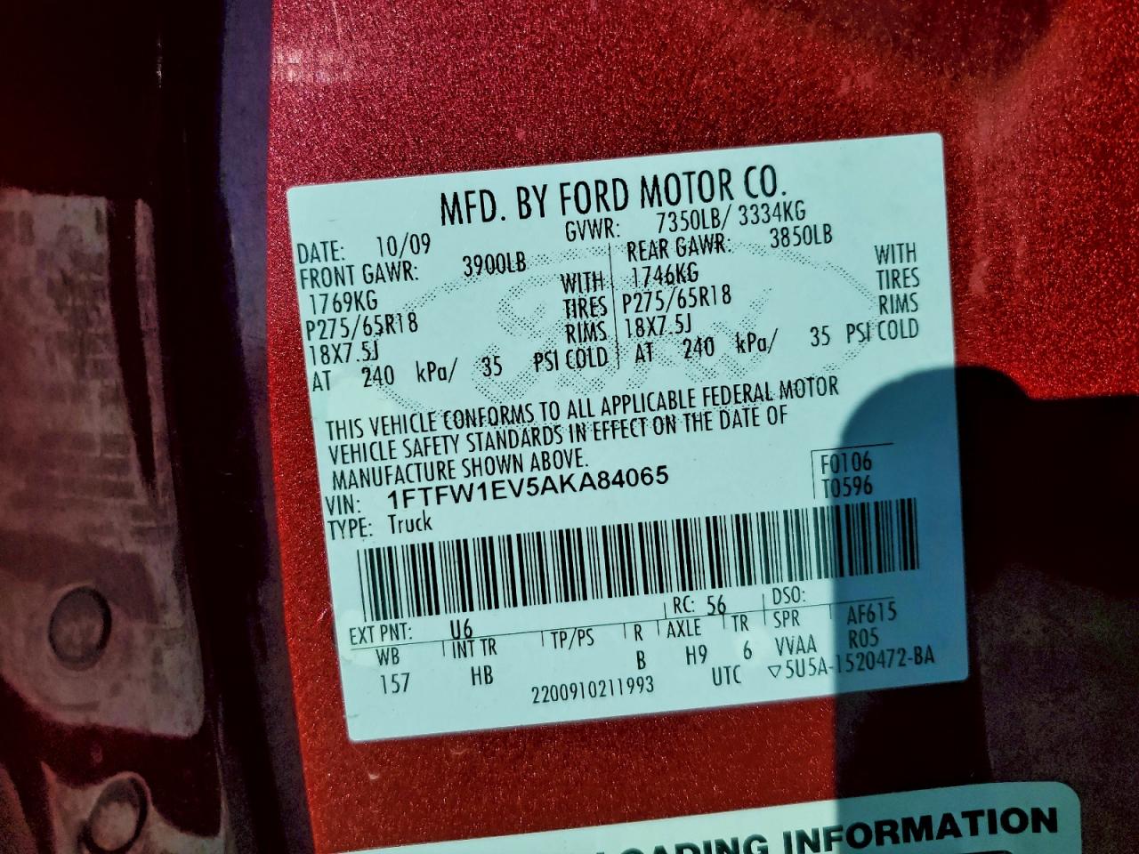 2010 FORD F150 SUPERCREW photo 12