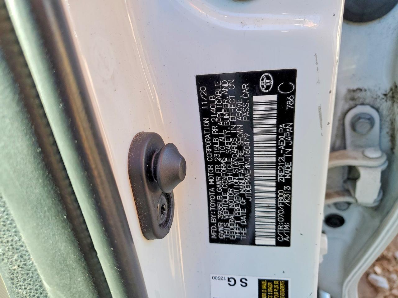 2021 TOYOTA COROLLA LE photo 34