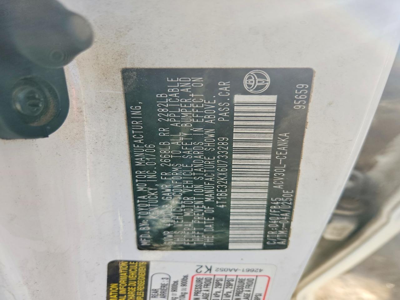 2006 TOYOTA CAMRY LE photo 34