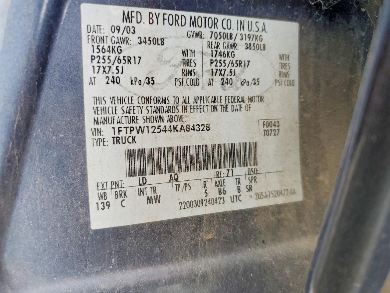 2004 FORD F150 SUPERCREW photo 12