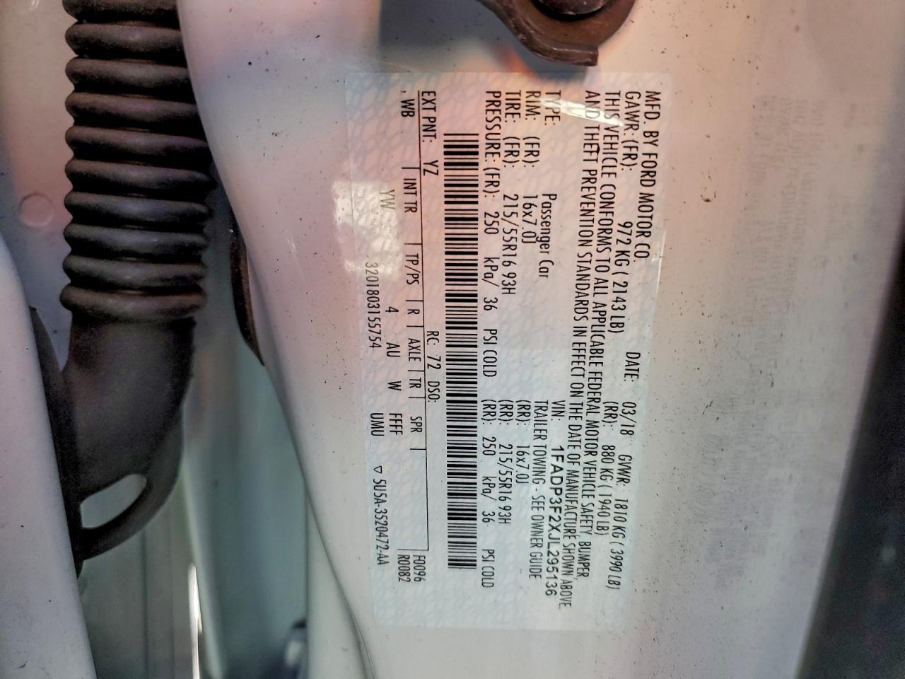 2018 FORD FOCUS SE photo 34