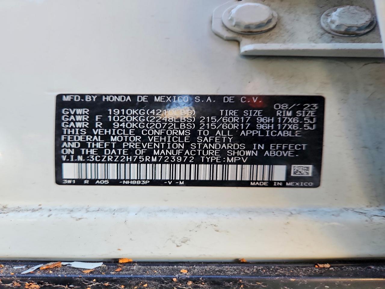2024 HONDA HR-V EXL photo 13