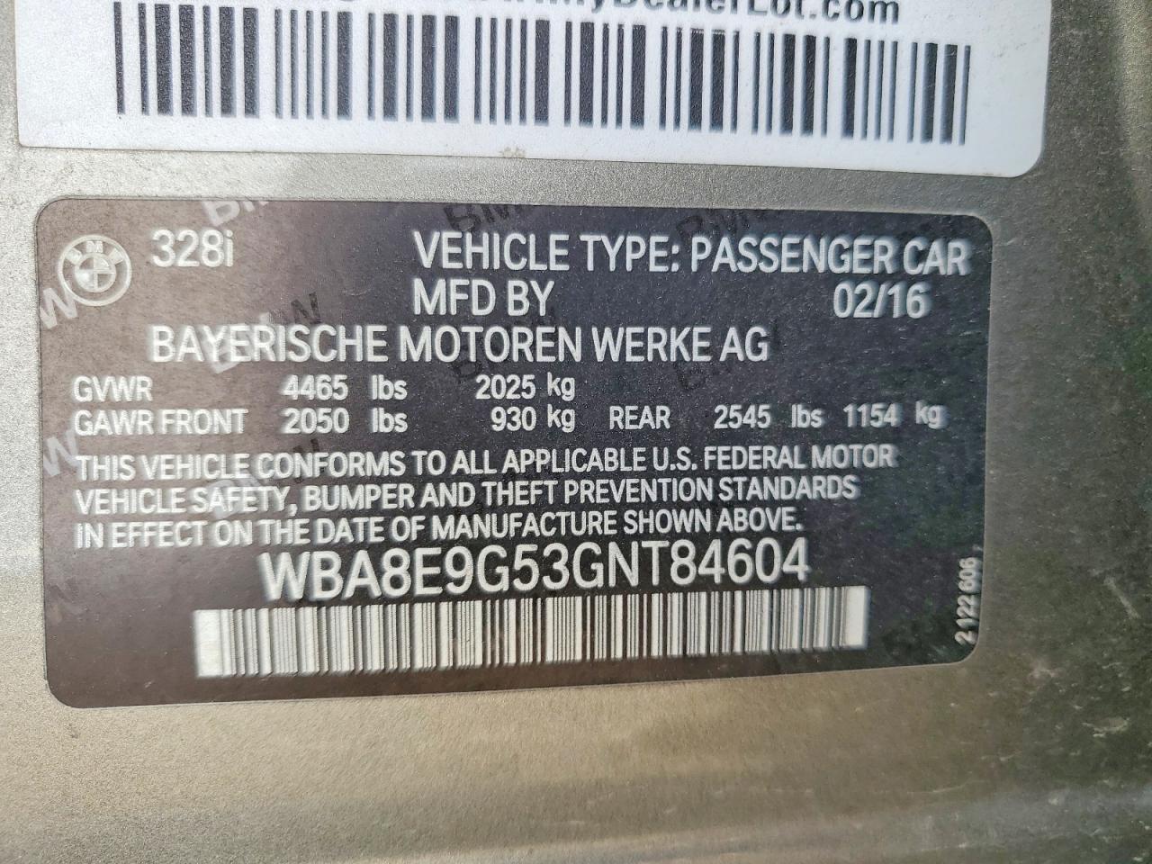 2016 BMW 328 I SULEV photo 13
