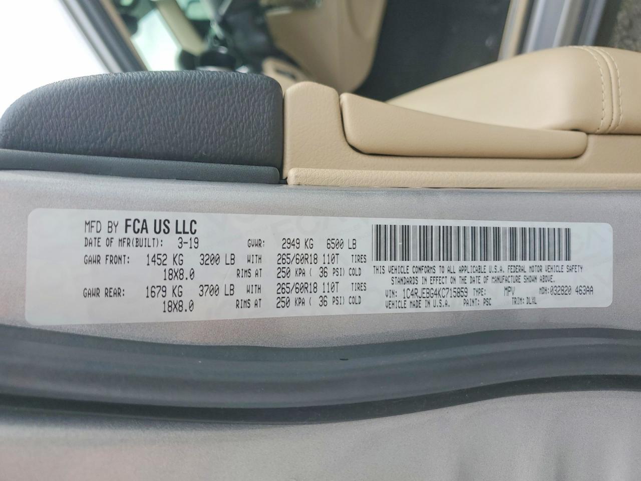 2019 JEEP GRAND CHEROKEE LIMITED photo 27