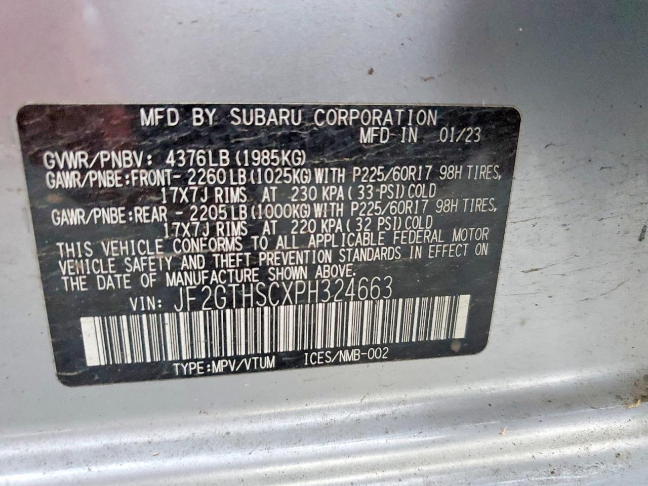 2023 SUBARU CROSSTREK SPORT photo 13