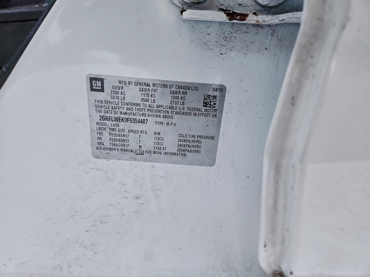 2015 GMC TERRAIN SLE photo 13