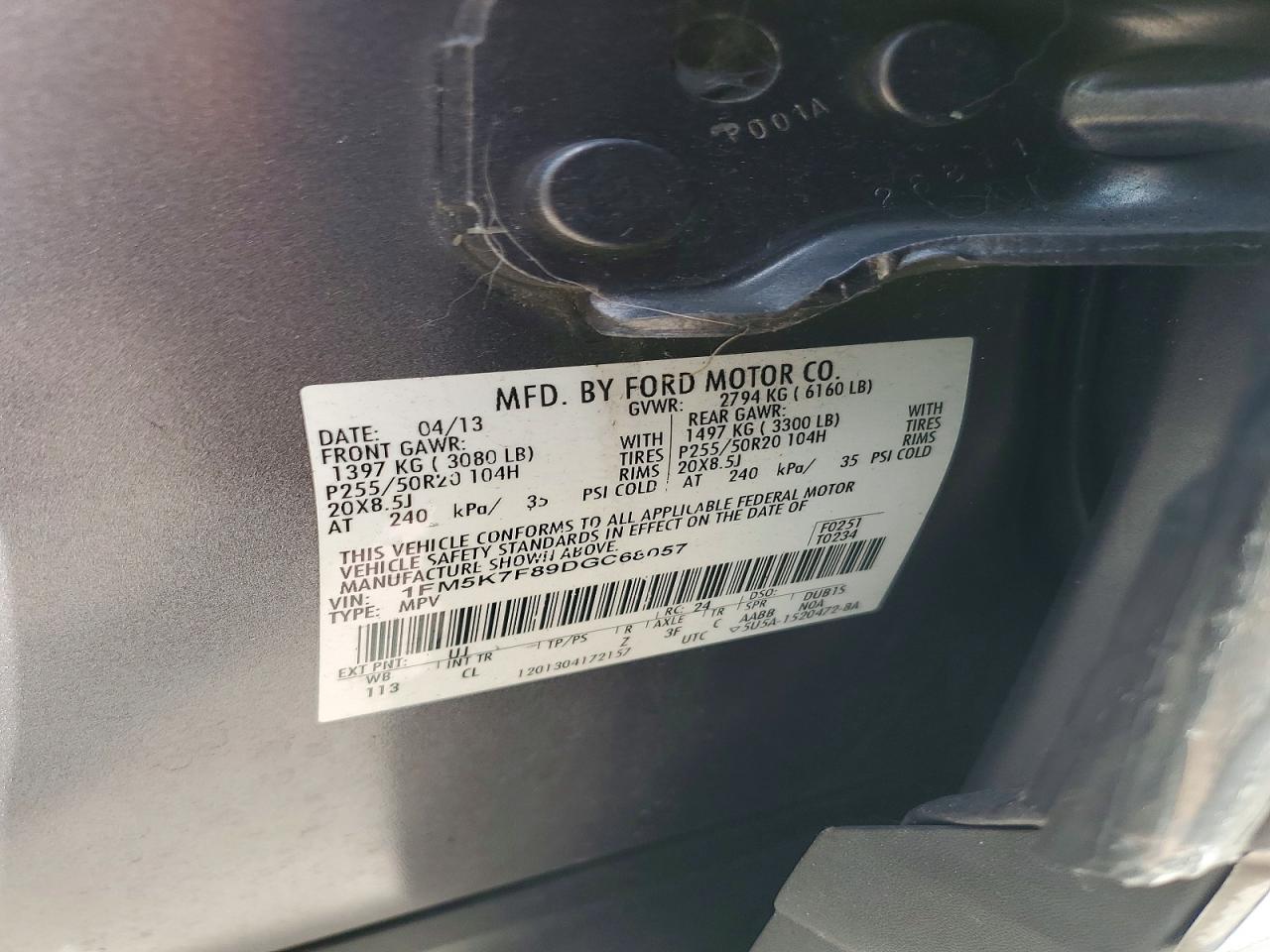 2013 FORD EXPLORER LIMITED photo 13