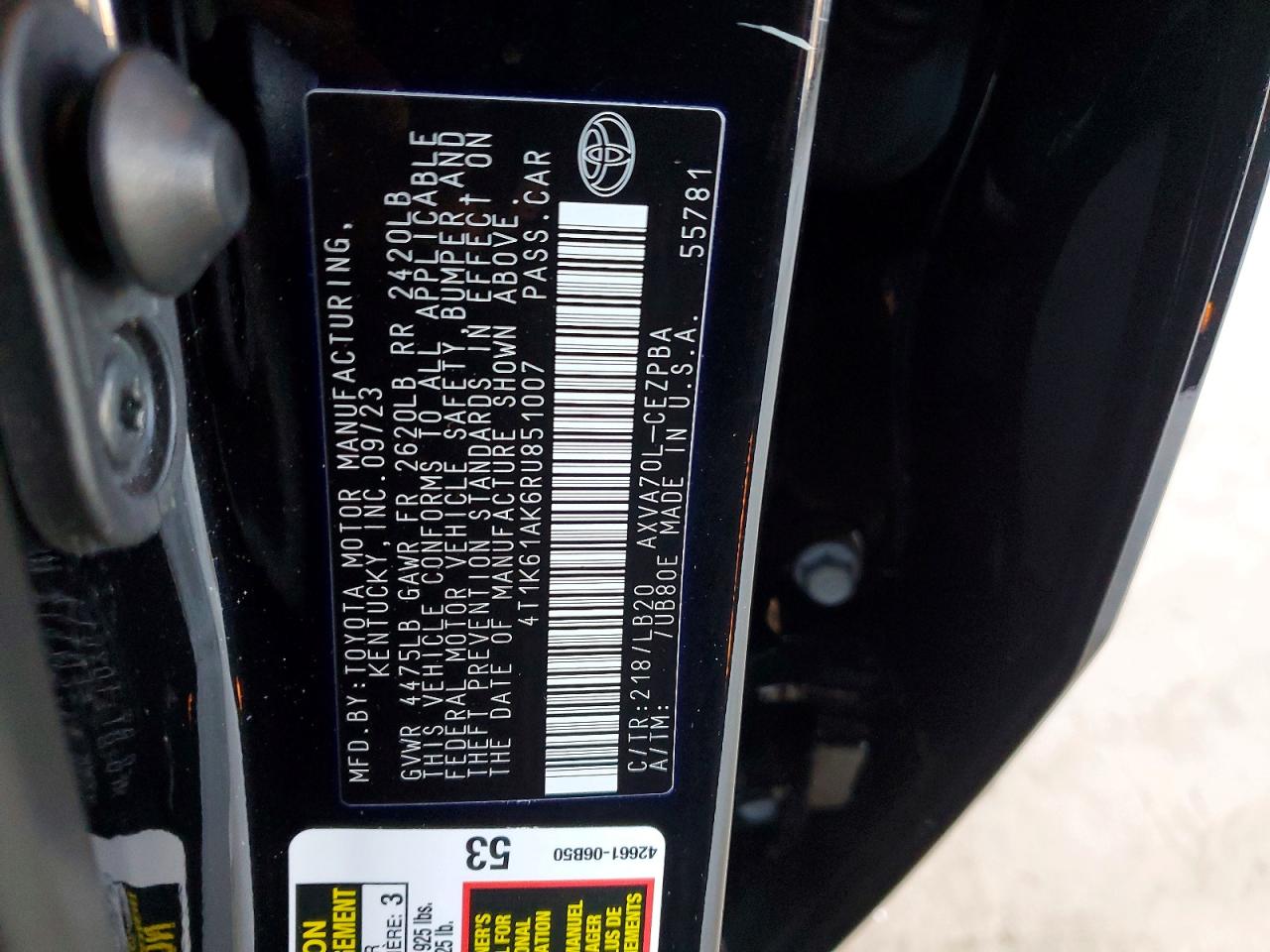 2024 TOYOTA CAMRY XSE photo 12